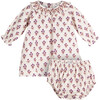 Baby Anna Dress with Bloomer, Lavender Ditsy Floral - Dresses - 1 - thumbnail