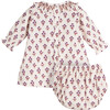 Baby Anna Dress with Bloomer, Lavender Ditsy Floral - Dresses - 2