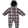 Baby Lou Puffer One Piece, Blue & Navy Plaid - One Pieces - 4