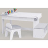 Fantasy Fields by Teamson Kids - Little Artist Monet Play Art Table Kids Furniture, White/Gray - Play Tables - 1 - thumbnail