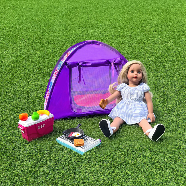 Sophia's by Teamson Kids - 18'' Doll - Smaller Tent & Sleeping Bag, Purple