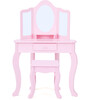 Fantasy Fields by Teamson Kids - Little Lady Alessandra Medium Corner Play Vanity, Pink - Play Tables - 1 - thumbnail