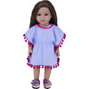Sophia's by Teamson Kids - 18'' Doll - Cut-Out Bathing Suit, Cover Up & Sandal, Purple/Pink - Doll Accessories - 2 - thumbnail