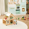 Olivia's Little World by Teamson Kids - Moose Lodge Cabin 3.5" Doll House, Sea Green - Dollhouses - 3