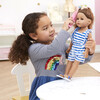 Sophia's by Teamson Kids - 18'' Doll - Stripe Romper & Thong Flip Flop, Blue - Doll Accessories - 3 - thumbnail