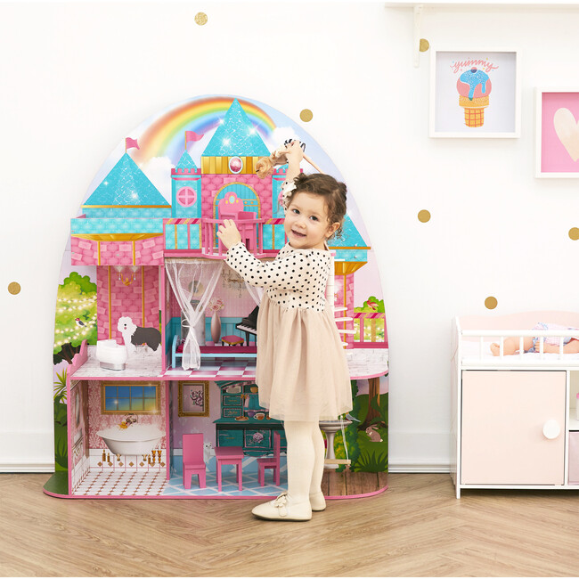 Olivia's Little World by Teamson Kids - Princess Castle 12" Doll House, Pink