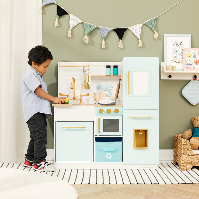 Teamson Kids - Biscay Delight Classic Play Kitchen, Mint