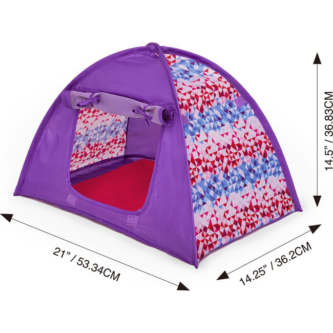 Sophia's by Teamson Kids - 18'' Doll - Smaller Tent & Sleeping Bag, Purple - Play Tents - 4