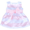 Sophia's by Teamson Kids - 18'' Doll - Stripe Satin Party Dress & Ankle Strap Sandals, Pink/White - Doll Accessories - 3 - thumbnail