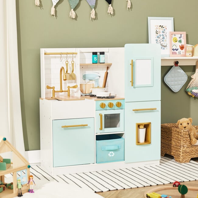 Teamson Kids - Biscay Delight Classic Play Kitchen, Mint - Play Kitchens - 3