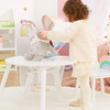 Fantasy Fields by Teamson Kids - Rainbow Fishnet Play Table & Chairs Kids Furniture, White - Play Tables - 7 - thumbnail