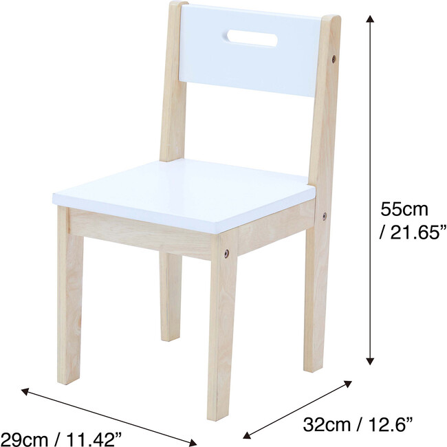 Fantasy Fields by Teamson Kids -  Play table & Chairs 3 pcs set with storage and 2 way table top, White - Play Tables - 7