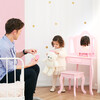 Fantasy Fields by Teamson Kids - Little Lady Alessandra Medium Corner Play Vanity, Pink - Play Tables - 7 - thumbnail