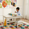 Fantasy Fields by Teamson Kids - Little Artist Monet Play Art Table Kids Furniture, White/Gray - Play Tables - 7 - thumbnail