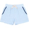 Boys French Terry Short, Powder Blue Stripe - Shorts - 1 - thumbnail