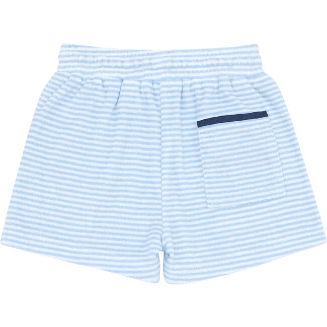 Boys French Terry Short, Powder Blue Stripe - Shorts - 2