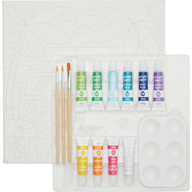 Colorific Canvas Paint By Number Kit: Van Vibes - 15 PC Set