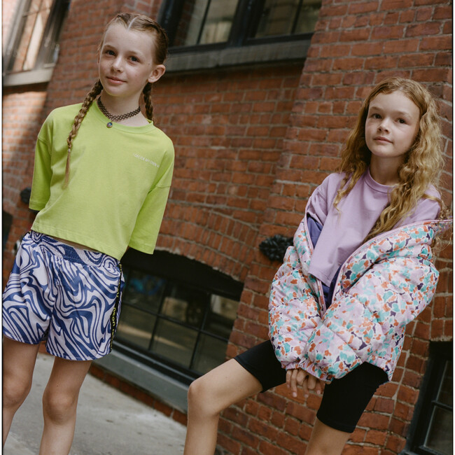 Taz Cropped Tee, Neon Lime - T-Shirts - 2