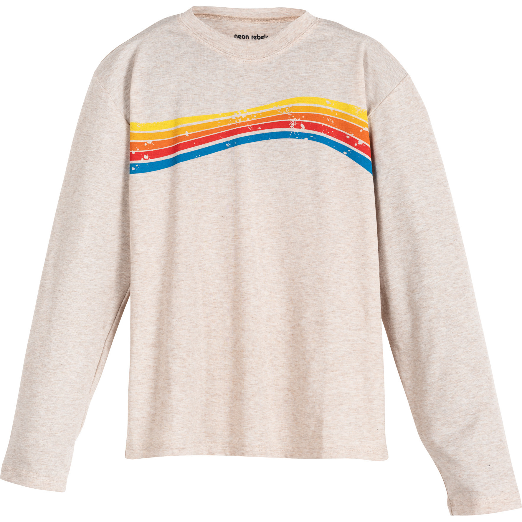 Blaze Long Sleeve Tee, Cream - T-Shirts - 1