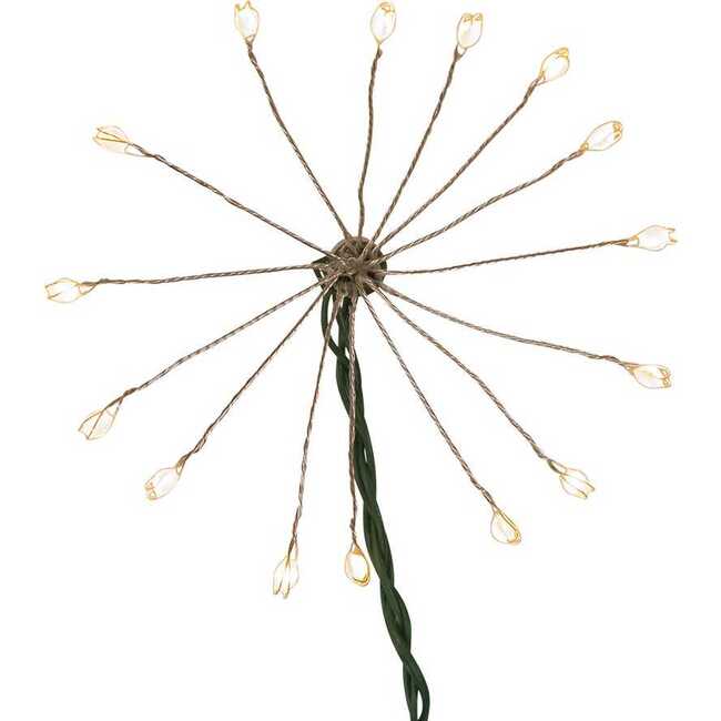 75-Light Cluster Burst Classic White Superbright LED Light Set with Green Wire - Accents - 1