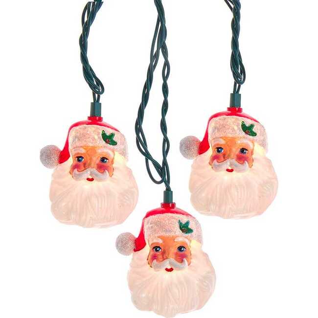 10-Light Santa Head Light Set - Accents - 1