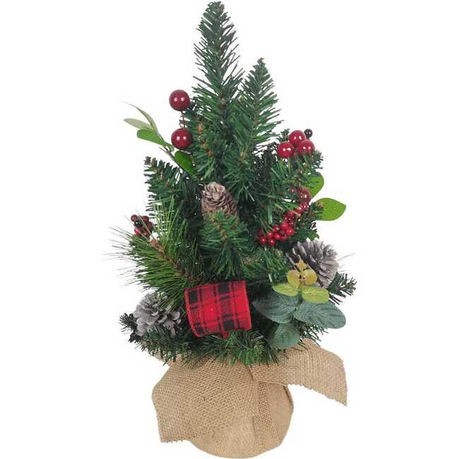 18-Inch Berries and Pinecone Ribbon Tree - Accents - 1