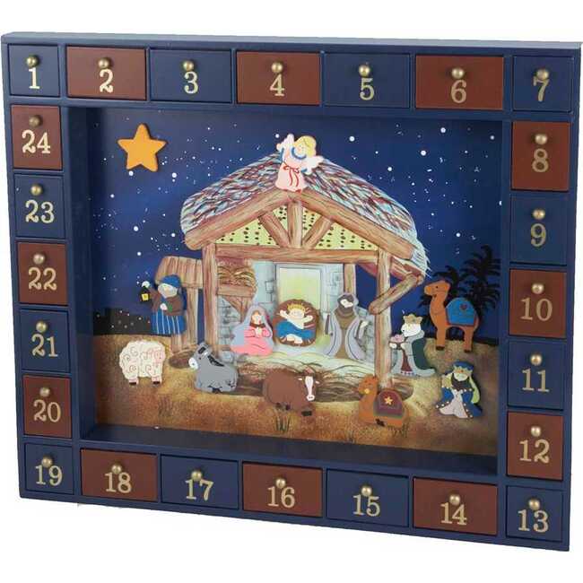 16.75-Inch Nativity Advent Calendar, 25 Pieces - Advent Calendars - 1
