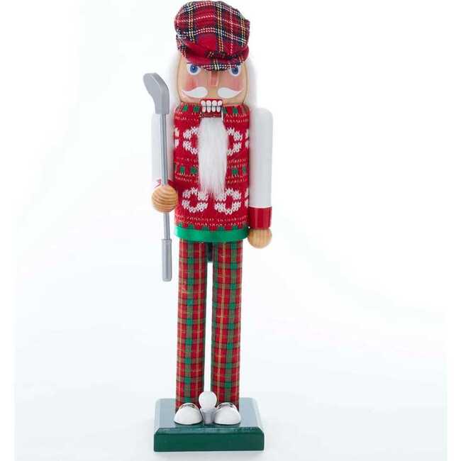 15-Inch Red and Green Golfer Nutcracker - Nutcrackers - 1