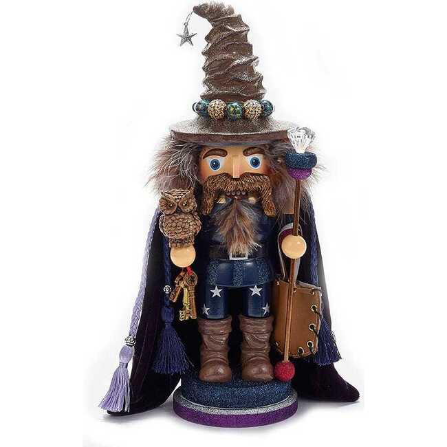 15-Inch Hollywood Wizard Nutcracker with Owl - Nutcrackers - 1