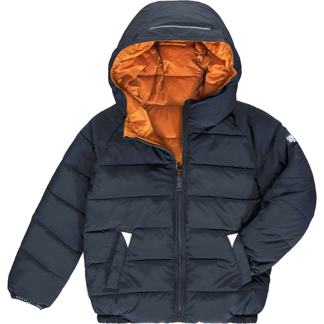 Eco-Reversible Puffer, Matte Ink Navy And Honey