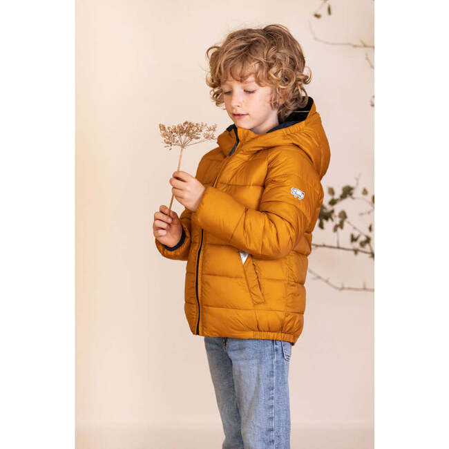 Eco-Reversible Puffer, Matte Ink Navy And Honey - Parkas - 4
