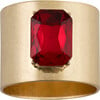 Single Gem Napkin Rings, Ruby Red - Tabletop - 1 - thumbnail