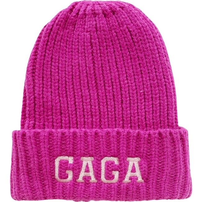 Women's Personalized Chunky Beanie, Pink - Hats - 1