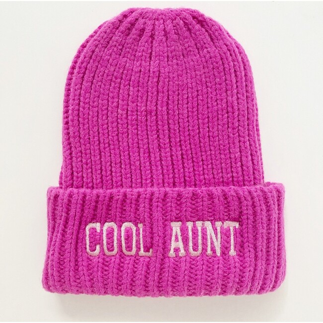 Women's Personalized Chunky Beanie, Pink - Hats - 3