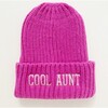 Women's Personalized Chunky Beanie, Pink - Hats - 3 - thumbnail