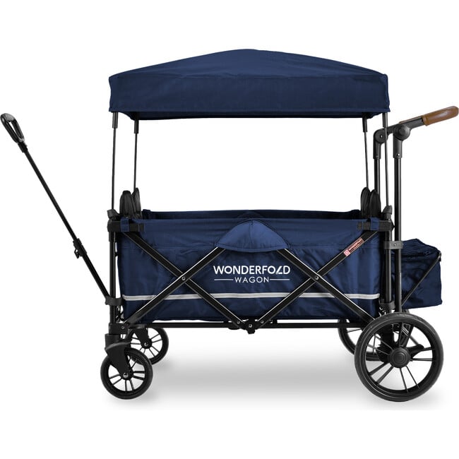 Pull & Push Quad Stroller Wagon 4 Seater, Navy - Travel Systems - 2