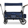 Pull & Push Double Stroller Wagon 2 Seater, Navy - Double Strollers - 2