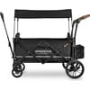 Pull & Push Double Stroller Wagon 2 Seater, Black - Double Strollers - 2