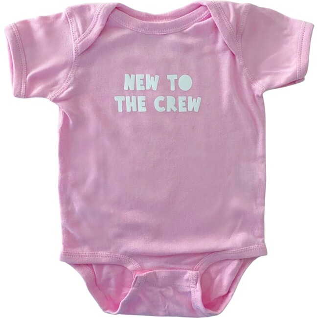 New To The Crew, Short Sleeve Bodysuit, Pink