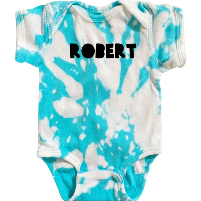 Personalized Tie-Dye Bodysuit, Blue Tie-Dye - Onesies - 3