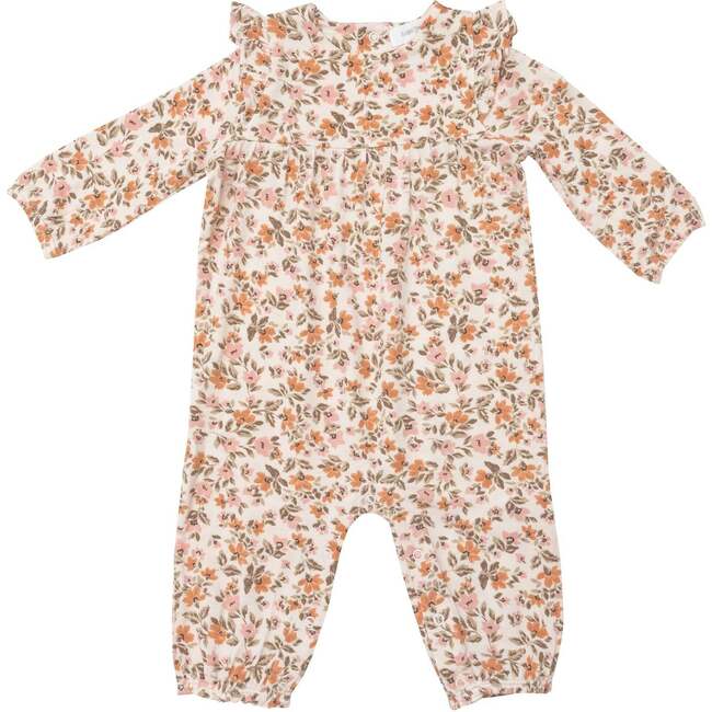 Bamboo Smocked Romper, Autumn Days Floral - One Pieces - 1