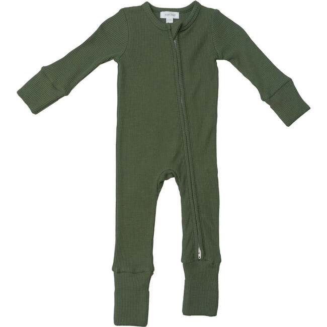 Bamboo One Piece, Rib Hedge Green - Rompers - 1