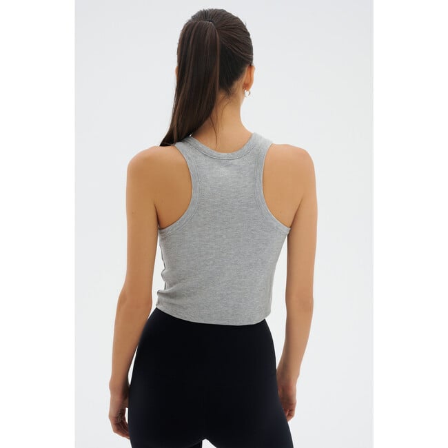 Kiki Rib Crop Tank, Heather Grey - Bras - 3