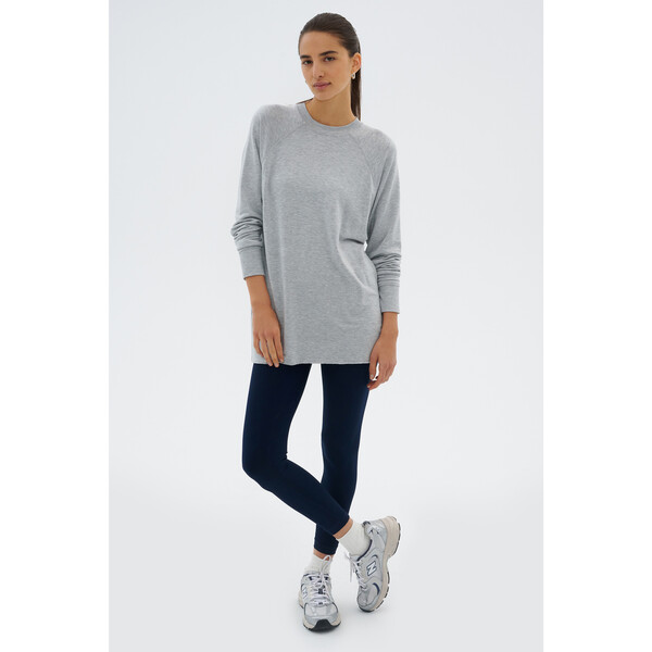 Warm Up Fleece Tunic, Heather Grey SPLITS59 Tops Maisonette
