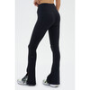 Raquel High Waist Flare w/ Split Hem, Black - Leggings - 3