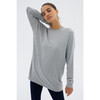 Warm Up Fleece Tunic, Heather Grey - Sweatshirts - 5