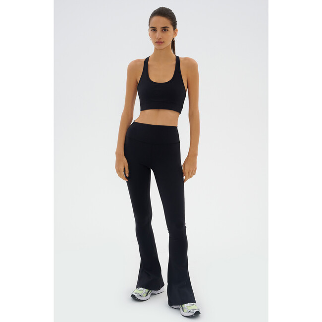 Raquel High Waist Flare w/ Split Hem, Black - Leggings - 4