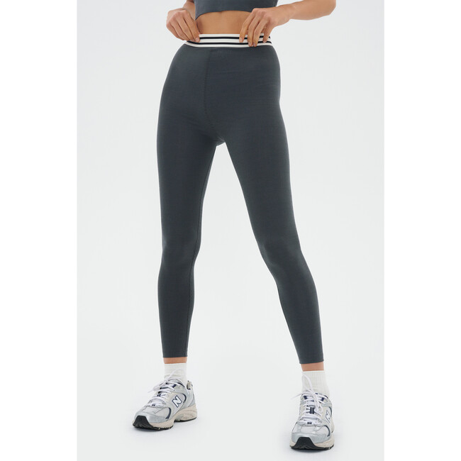 Bailey High Waist Active Rib 7/8, Heather Grey - Leggings - 5