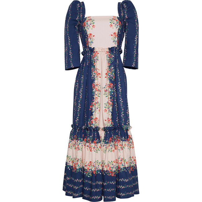 Blue Hill Dress, Ditzy Stripe Midnight - Dresses - 1