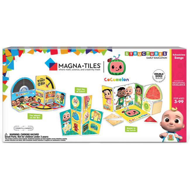 CoComelon® Schooltime Songs Magna-Tiles Structure Set, Ages 3+, 36 Pieces by CreateOn